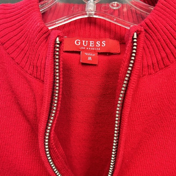 GUESS Women’s Zip Red Sweater - Picture 3 of 4